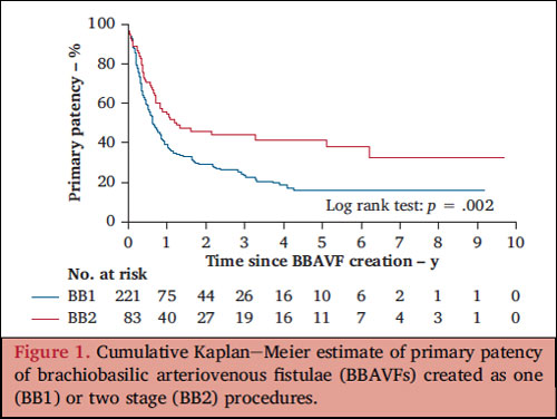 : Outcomes of Single or Two Stage Brachiobasilic Arteriovenous Fistula : A Nationwide Swedish Registry Study