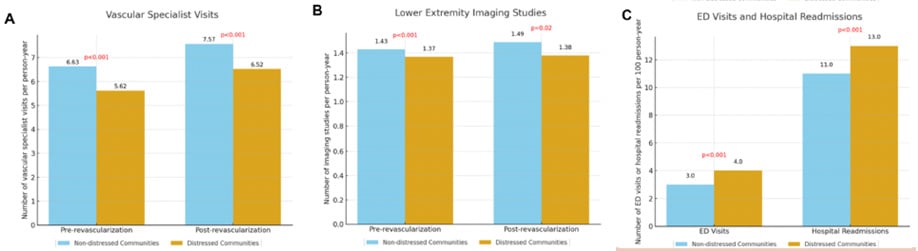 Impact of socioeconomic wealth on chronic limb-threatening ischemia revascularisation outcomes among Medicare patients from 2016 to 2023