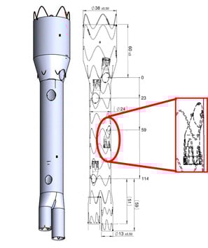 Technical drawing: Integrated bifurcation