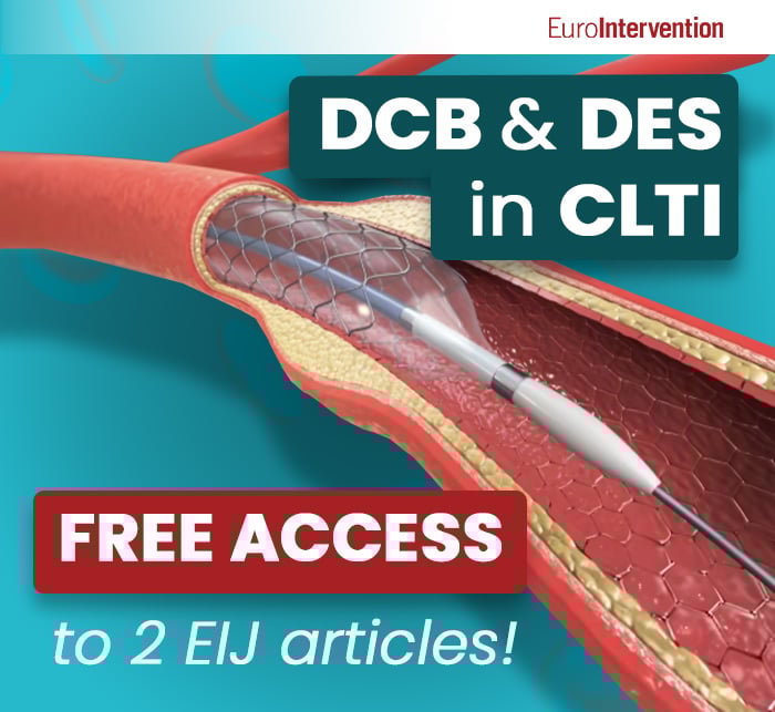 DCB & DES in CLTI: free access to 2 EuroIntervention chapters